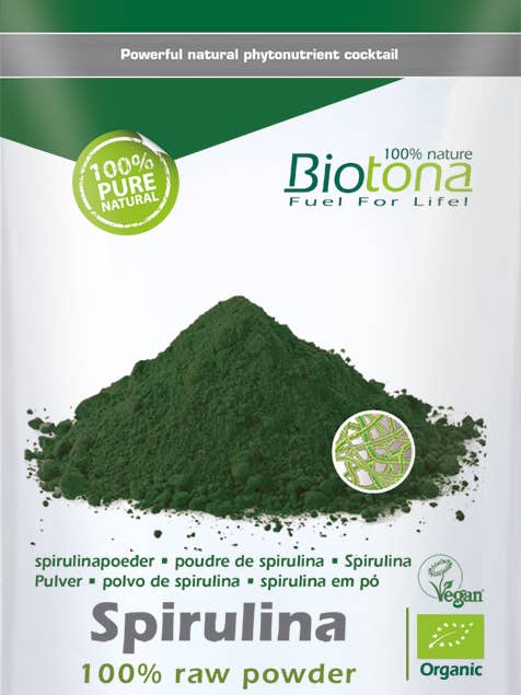 Spirulina 100% Raw Powder — 200 g for wholesale by Biotona