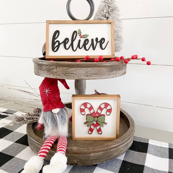 Nail and Hook Laser Cut Home Decor - Wholesale Sign - Christmas Mini Signs10