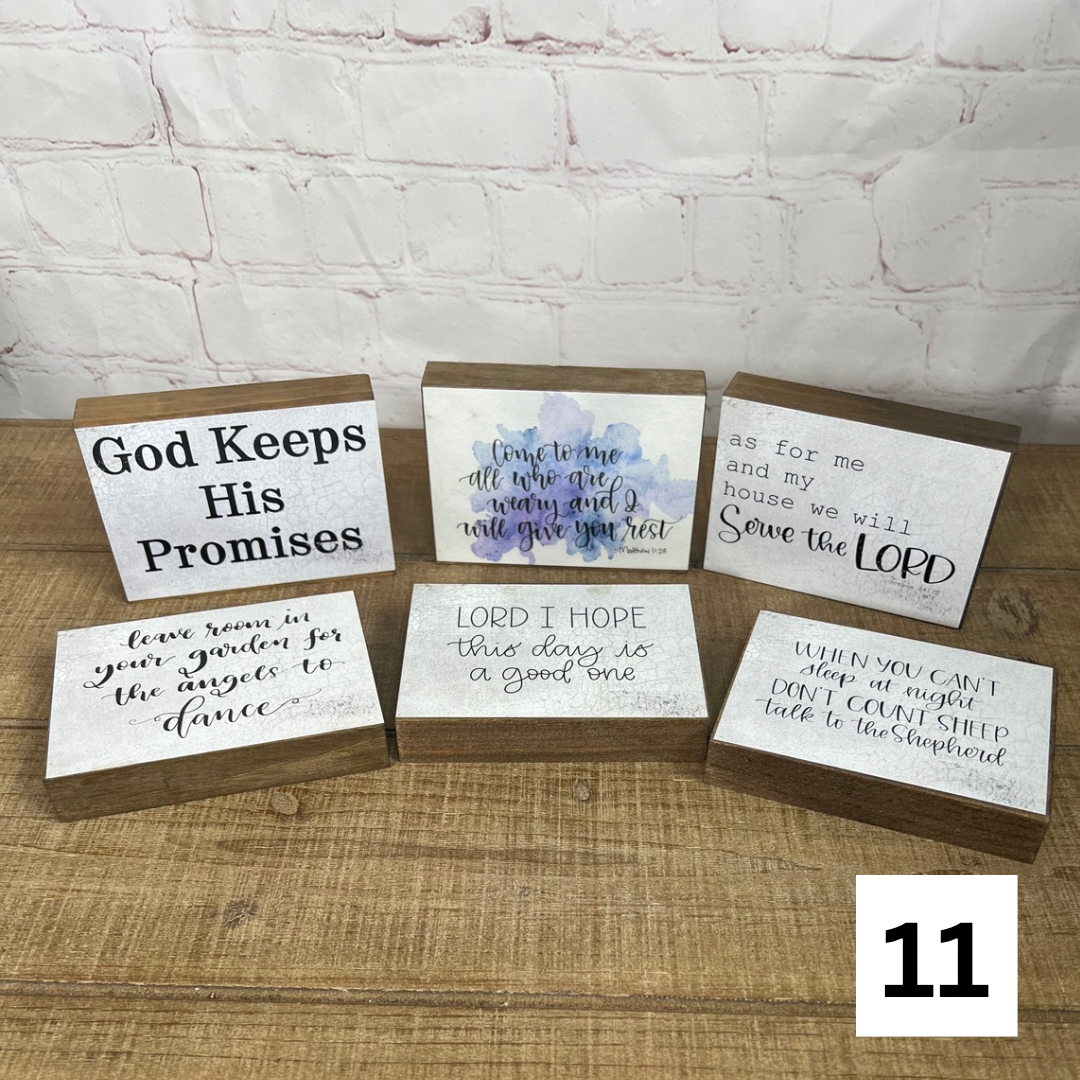 Buckeye Craft Co. – Objeto de mesa decorativo por atacado – Conjunto de 6 Blocos Diários 7