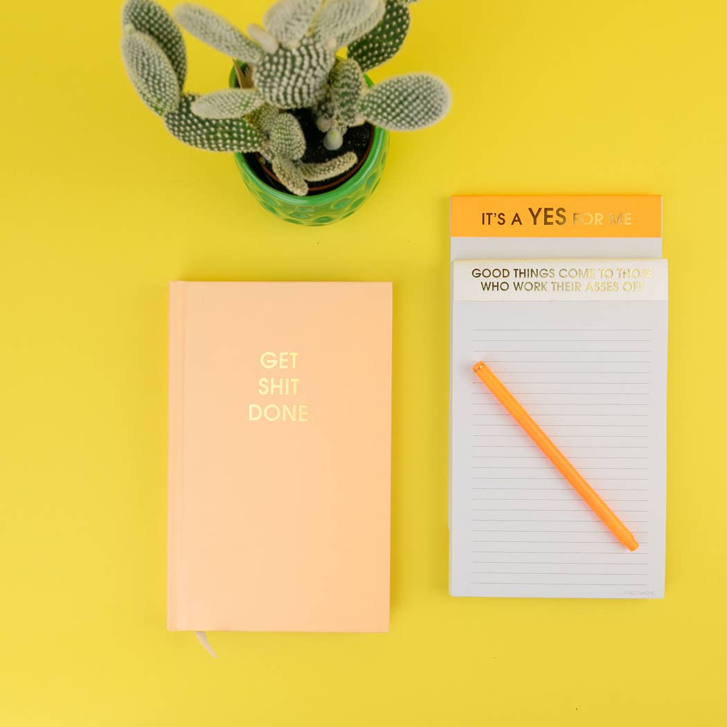 Chez Gagné - Wholesale Notepad - It's A Yes For Me - Lined Notepad - Bright Orange - 65 perforated pages - 5x8 2