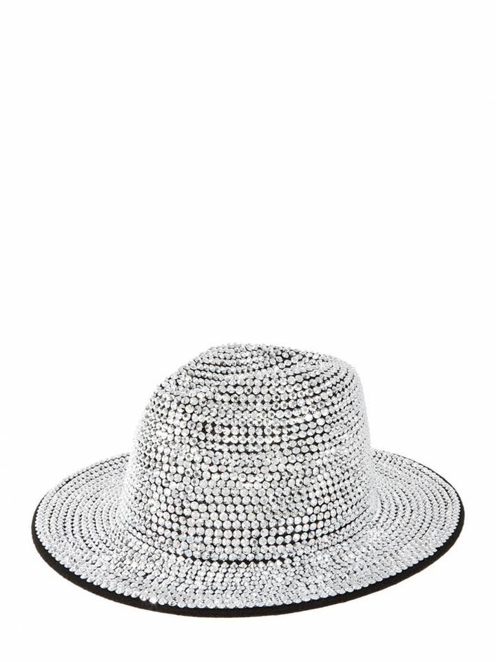 Metal Feel Studded Fedora Top Felt Hat for wholesale by anbfashion