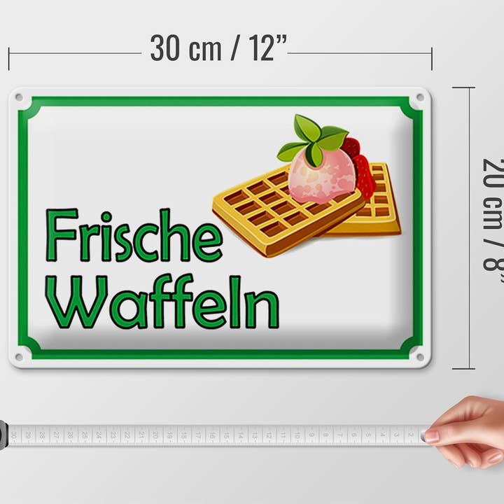 Femer - Wholesale Sign - Tin sign note 30x20 cm fresh waffles sale decorative sign tin sign4