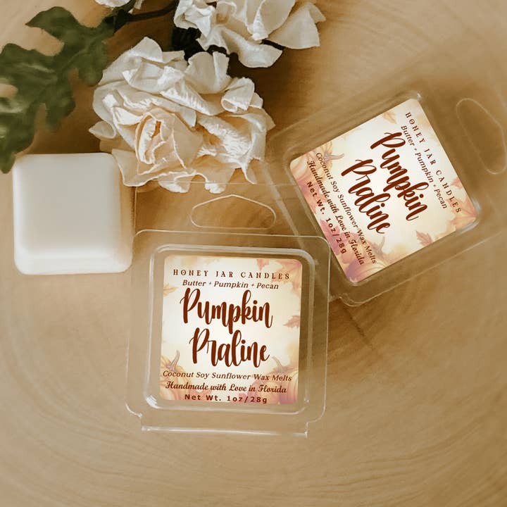 Pumpkin Praline | Fall-Inspired | Artisan Wax Melts for wholesale by Honey Jar Creations