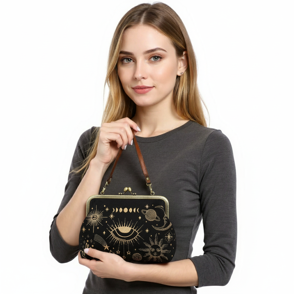 COMECO INC - Wholesale Shoulder Bag - Women's - Celestial Kisslock Bag2