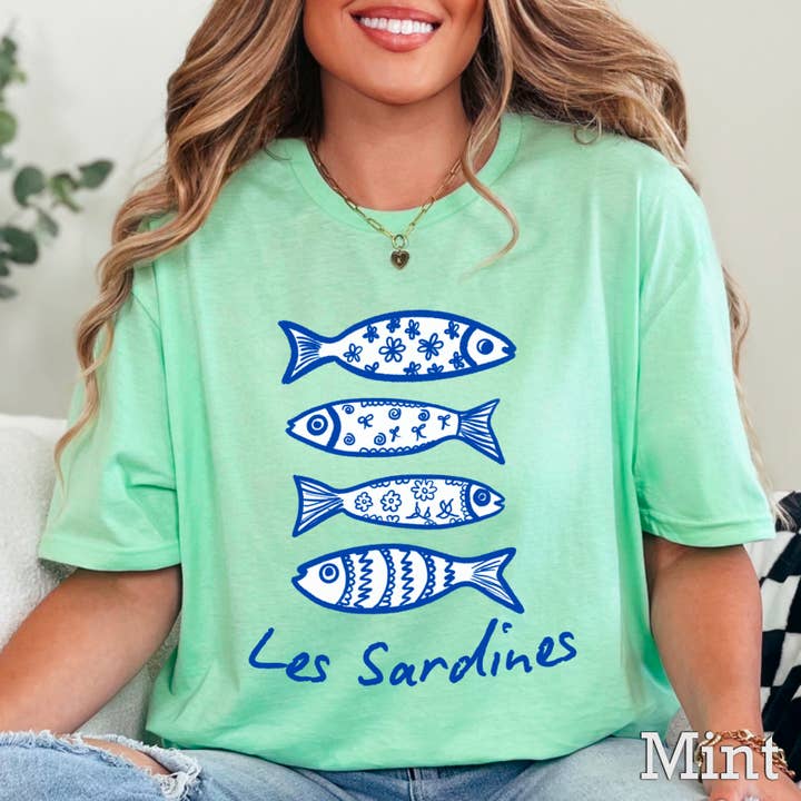 Shoppe SHC - Wholesale T-Shirt (Graphic) - Women's - Les Sardines Coastal Women’s Graphic Tee | Gildan9