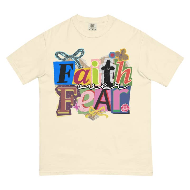 Faith over Fear Shirt Comfort Colors Trendy Y2k Faith Tee for wholesale by CC Apparel