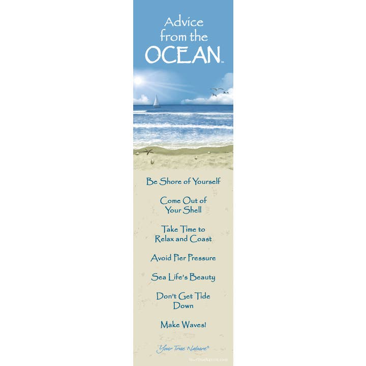 Advice from the Ocean Laminated Bookmark for wholesale by Advice for Life by Your True Nature