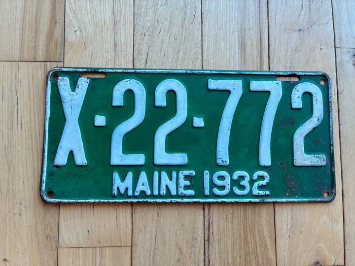 1932 Maine erhvervsnummerplade for engroshandel hos RusticPlates