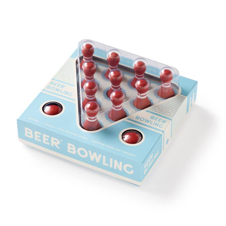 Beer Bowling Drinking Game Set for wholesale by Abrams & Chronicle Books