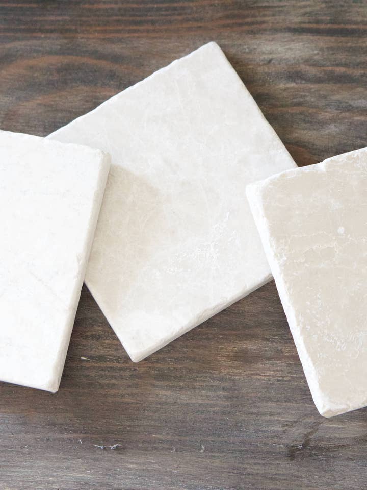 Marble Coaster Set for wholesale by Lace, Grace & Peonies Marble Coasters