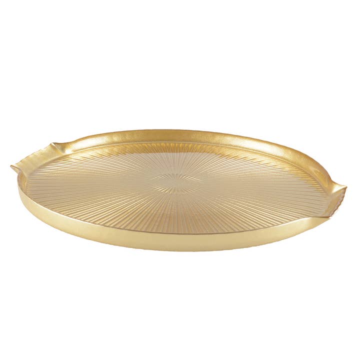 AULICA - Wholesale Platter - Golden Glass Cheese Board 30X28X2Cm