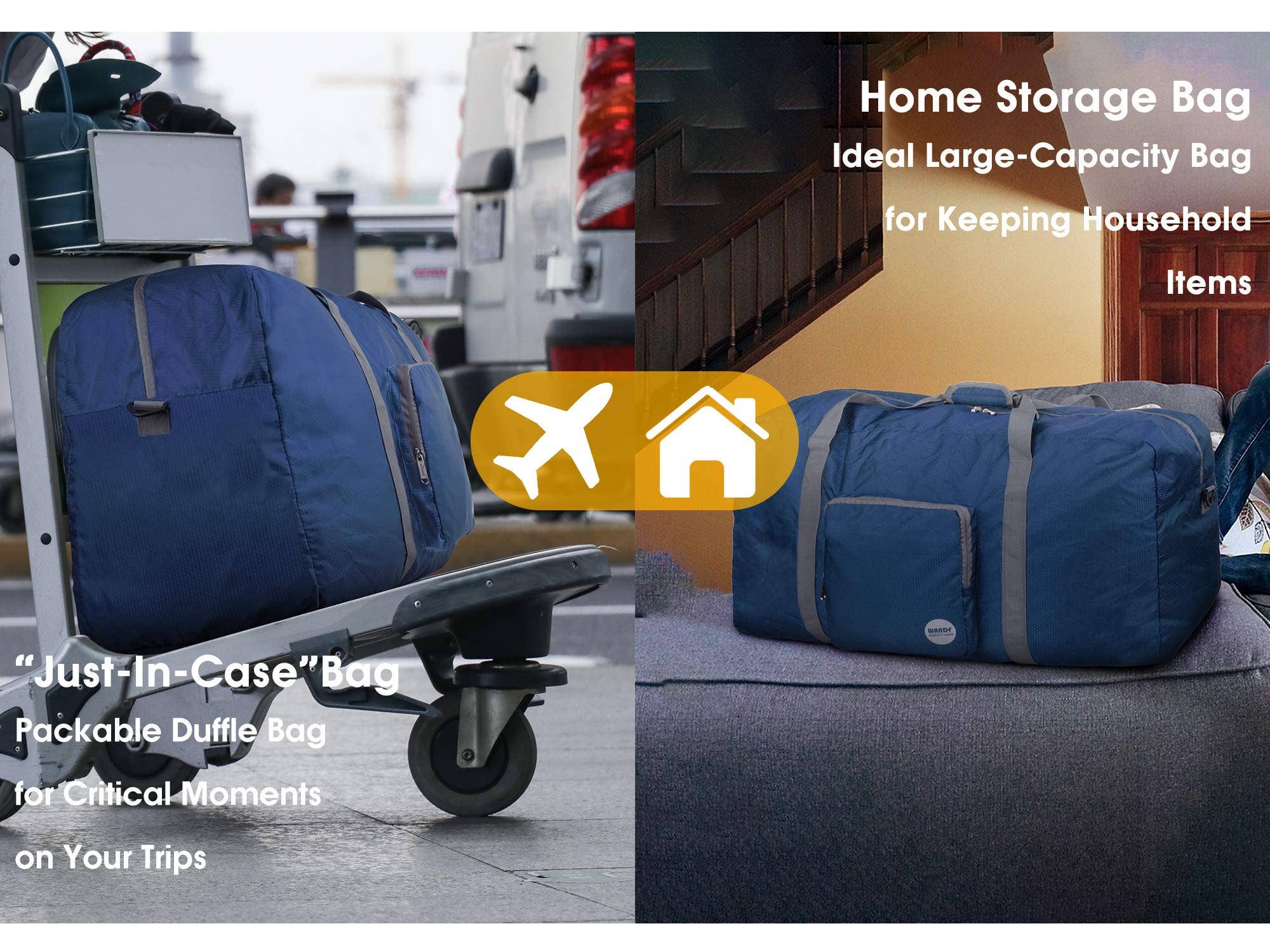 wandf - Wholesale Weekender Bag - Unisex - Large Size WANDF Duffle Bags 32 Inches (100L) Foldable Bag12