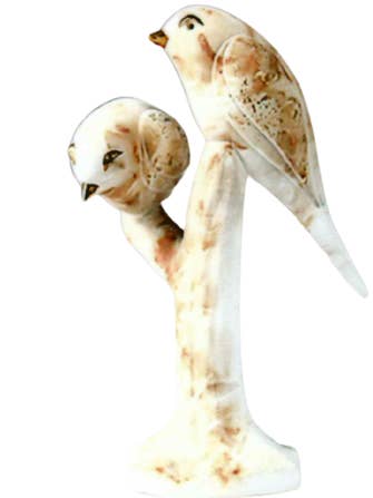 Ceramic birds and gold on the tree for wholesale by Boutique ArtNika