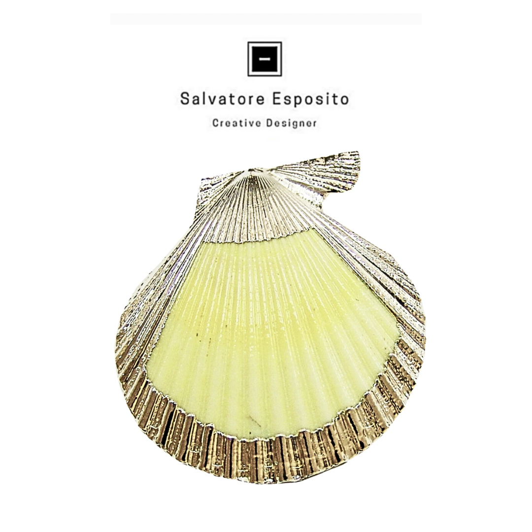 I Gioielli del Mare di Salvatore Esposito - Venta al por mayor Artículo decorativo de mesa - Cod.9008 con concha natural noble plateada2