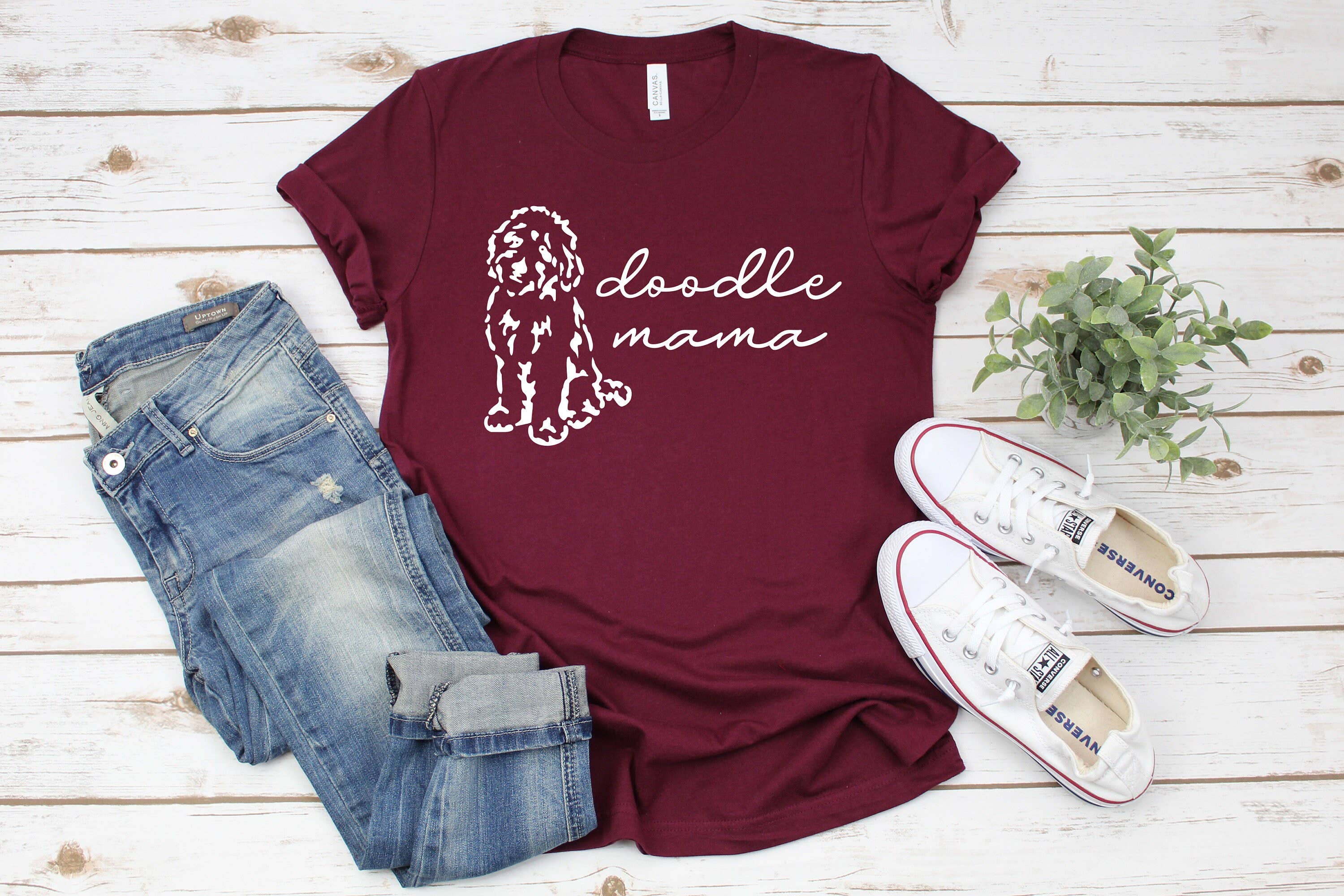 PrimestoreUS - Wholesale Screen Printed T-Shirt - Women's - Doodle Mama T-Shirt - Funny Shirt - Funny Tee - Graphic Tee - Gift for Her - Goldendoodle Shirt - Dog Mom Shirt - Doodle Shirt - Dog Mama2
