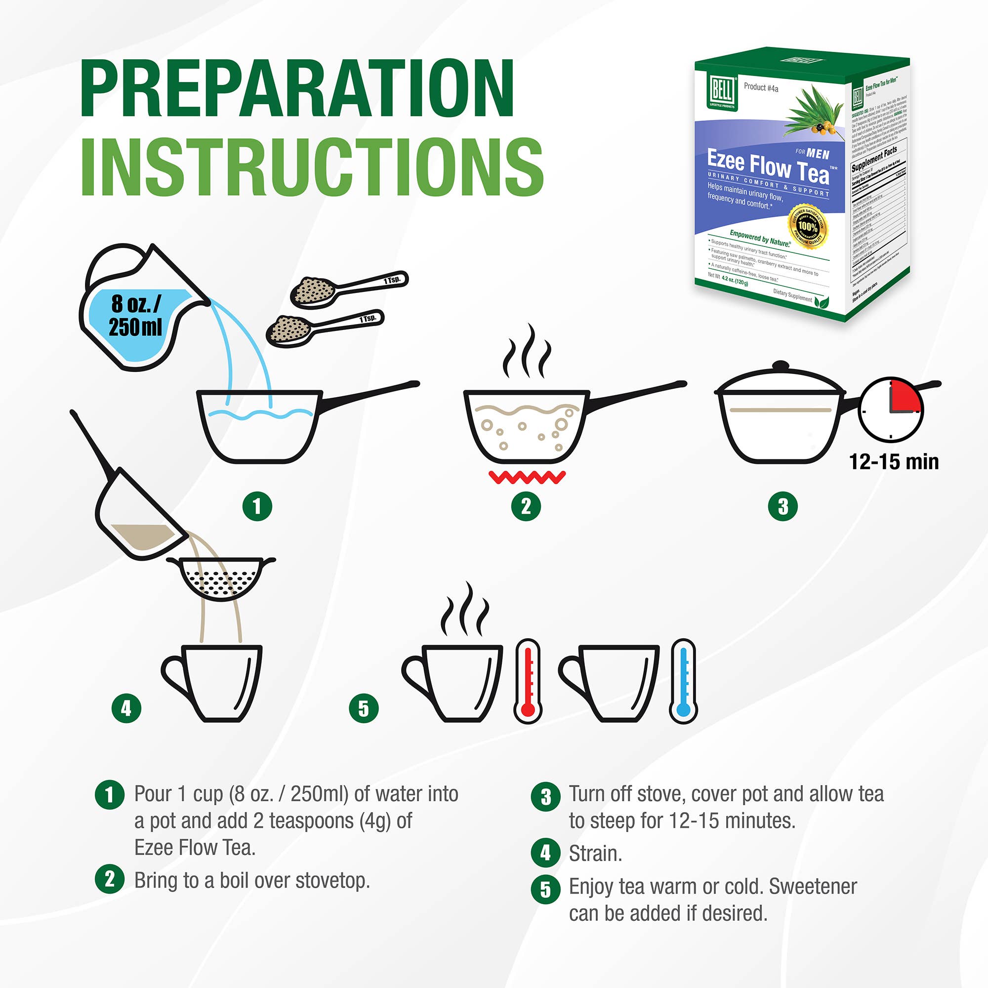 Bell Lifestyle Products Inc. - Wholesale Health/Detox Tea - Ezee Flow Tea™ - Supports Men’s Urinary Flow & Comfort8