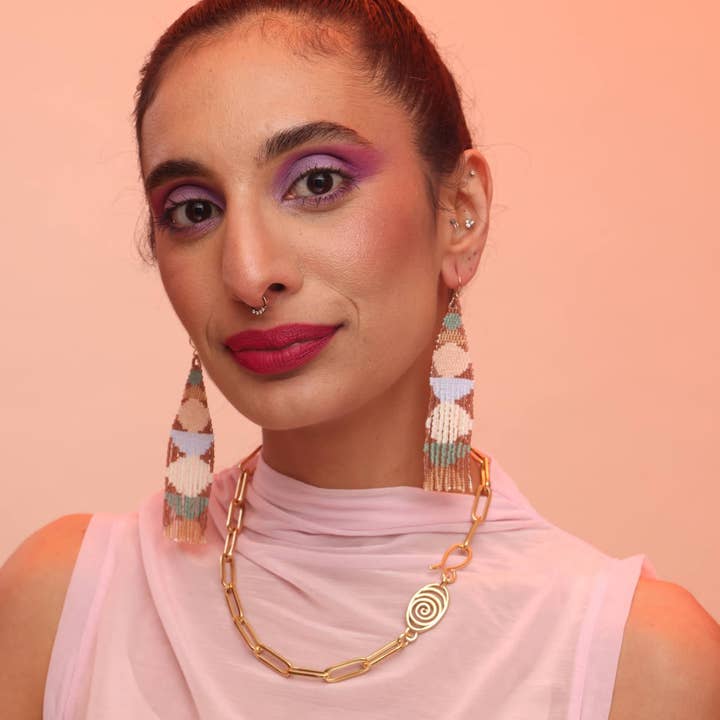 Spiral Paperclip Chain Necklace for wholesale by Take Shape Studio