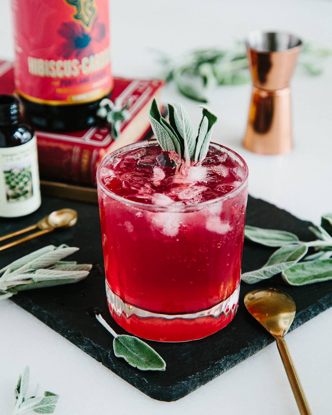 Portland Syrups - Wholesale Cocktail Mix/Syrup - Hibiscus Cardamom Syrup 3.4oz - cocktail / mocktail mixer4