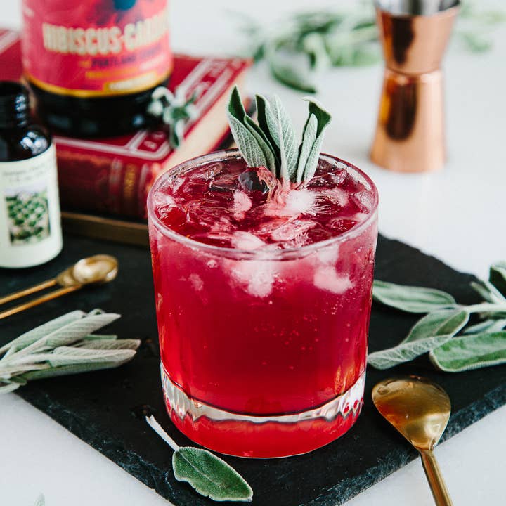 Portland Syrups - Wholesale Cocktail Mix/Syrup - Hibiscus Cardamom Syrup 3.4oz - cocktail / mocktail mixer4