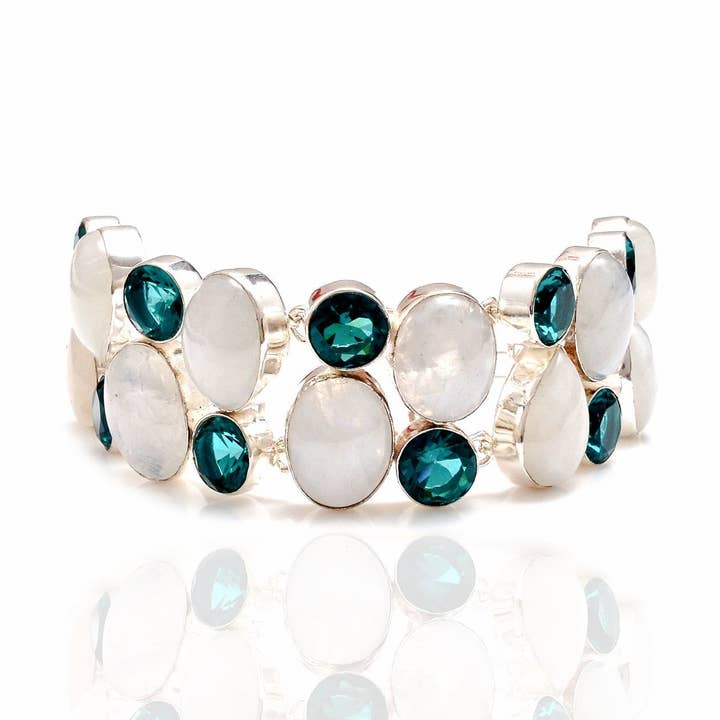 Moonstone Mystic Topaz Armbånd B4211 for engroshandel hos SARAH DESIGNS JEWELRY