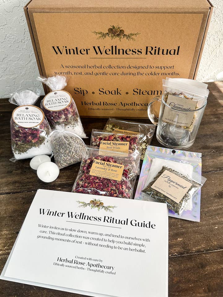 Winter Wellness Ritual Collection for wholesale by Herbal Rose Apothecary