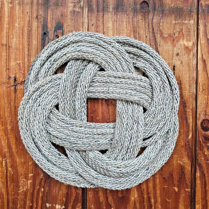 Kitchen Trivet Celtic Knot Recycled Fishing Rope for wholesale by Alaska Rug Company