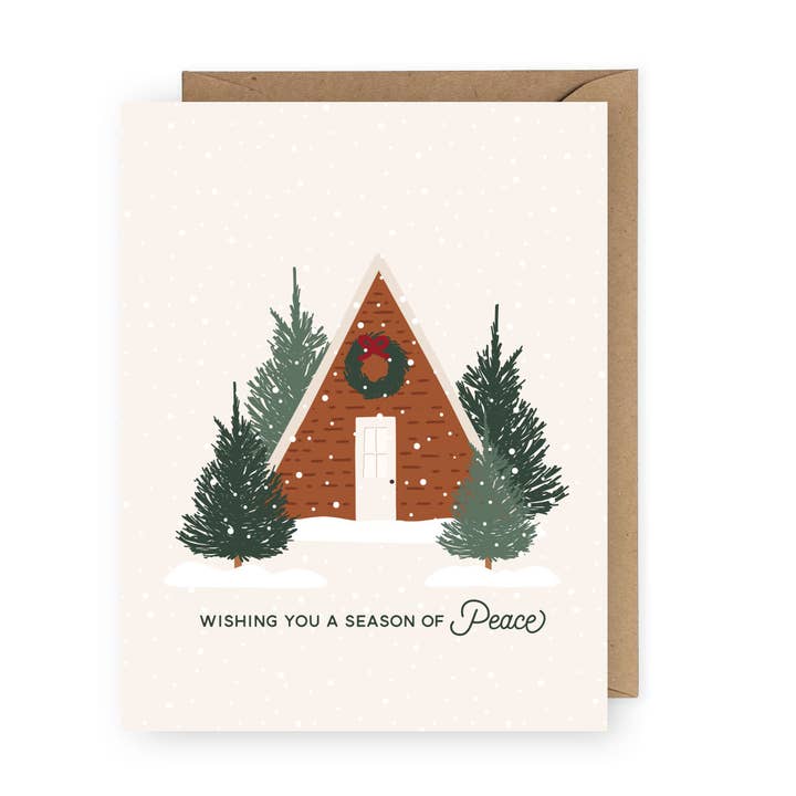 Season of Peace Christmas Greeting Card for wholesale by The Anastasia Co