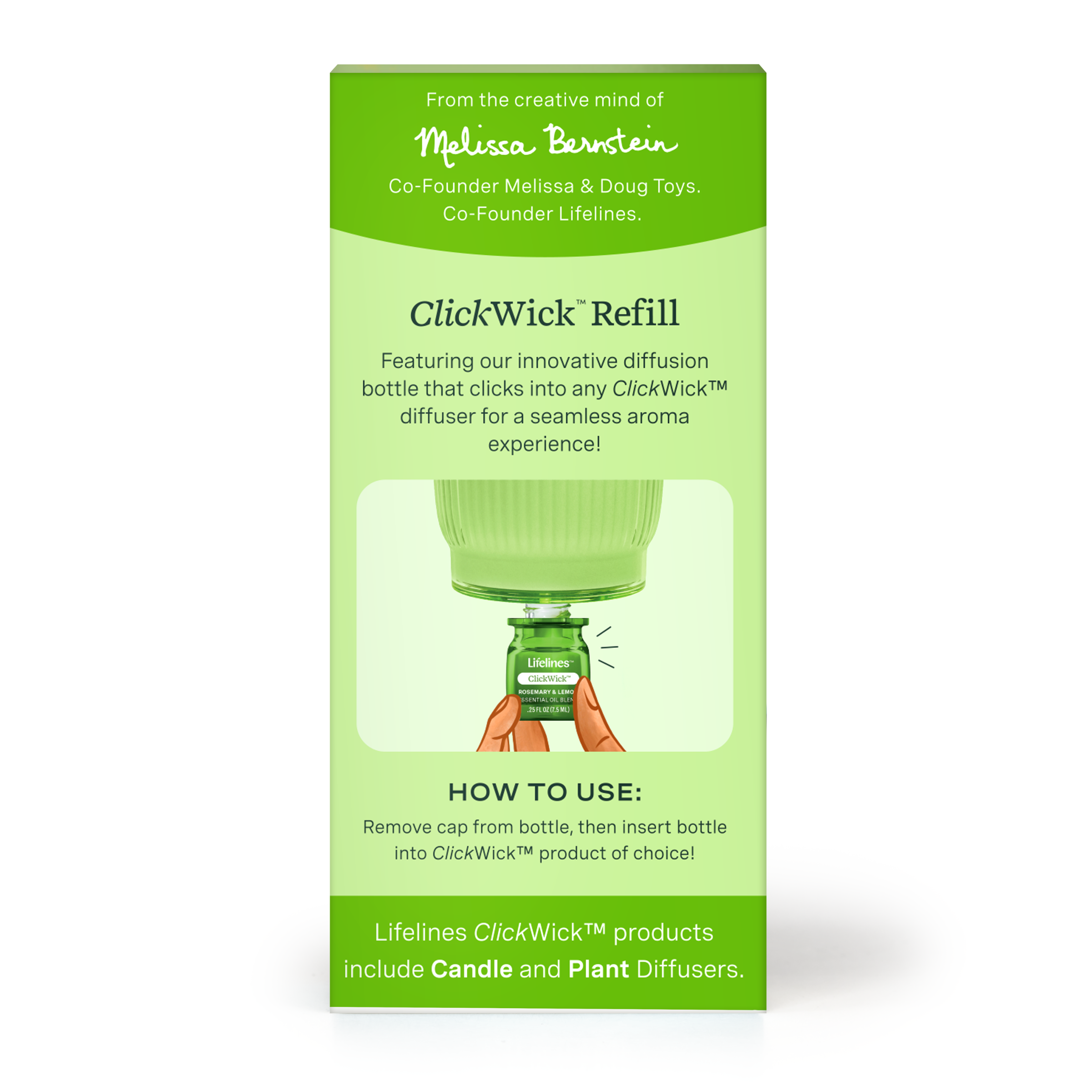 Lifelines - Wholesale Essential Oil - ClickWick Herbal Refill- For Candle/ Plant/Shower Diffusers2