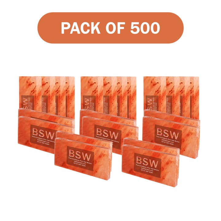 Carreaux de sel rose de l'Himalaya 8" x 4" x 1" - Pack de 500 pour la vente par Build Salt Wall