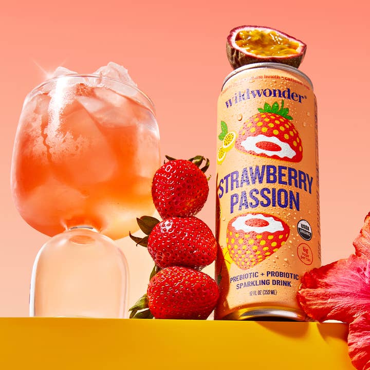 Strawberry Passion Sparkling Prebiotic + Probiotic Drink and other Purchase Wholesale moment drink. Free Returns & Net 60 Terms on Faire trending on Faire.
