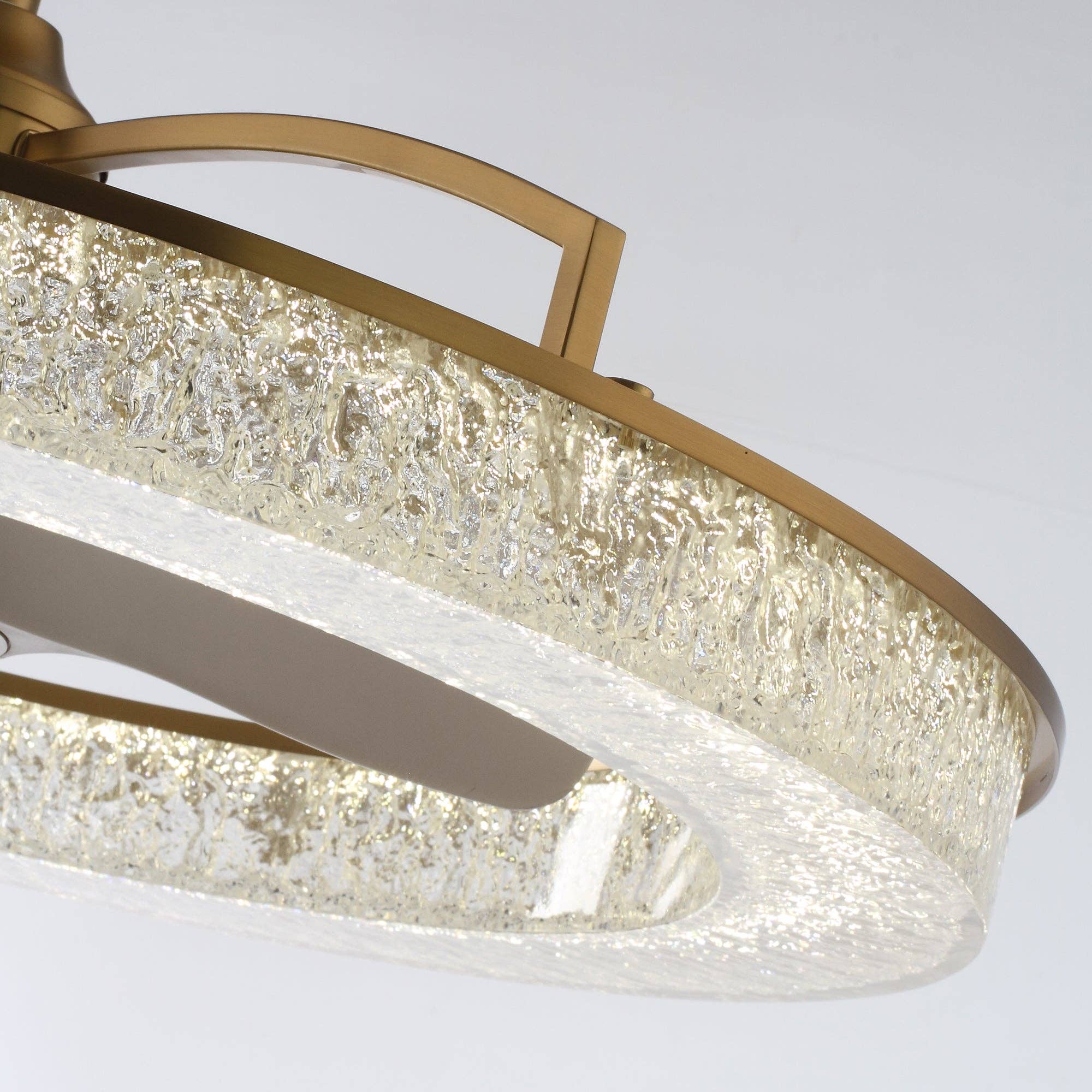 Brio Lighting - Wholesale Ceiling Fan - Ceiling Fan Modern 33" 3-Blade Gold Crystal with LED Light 11