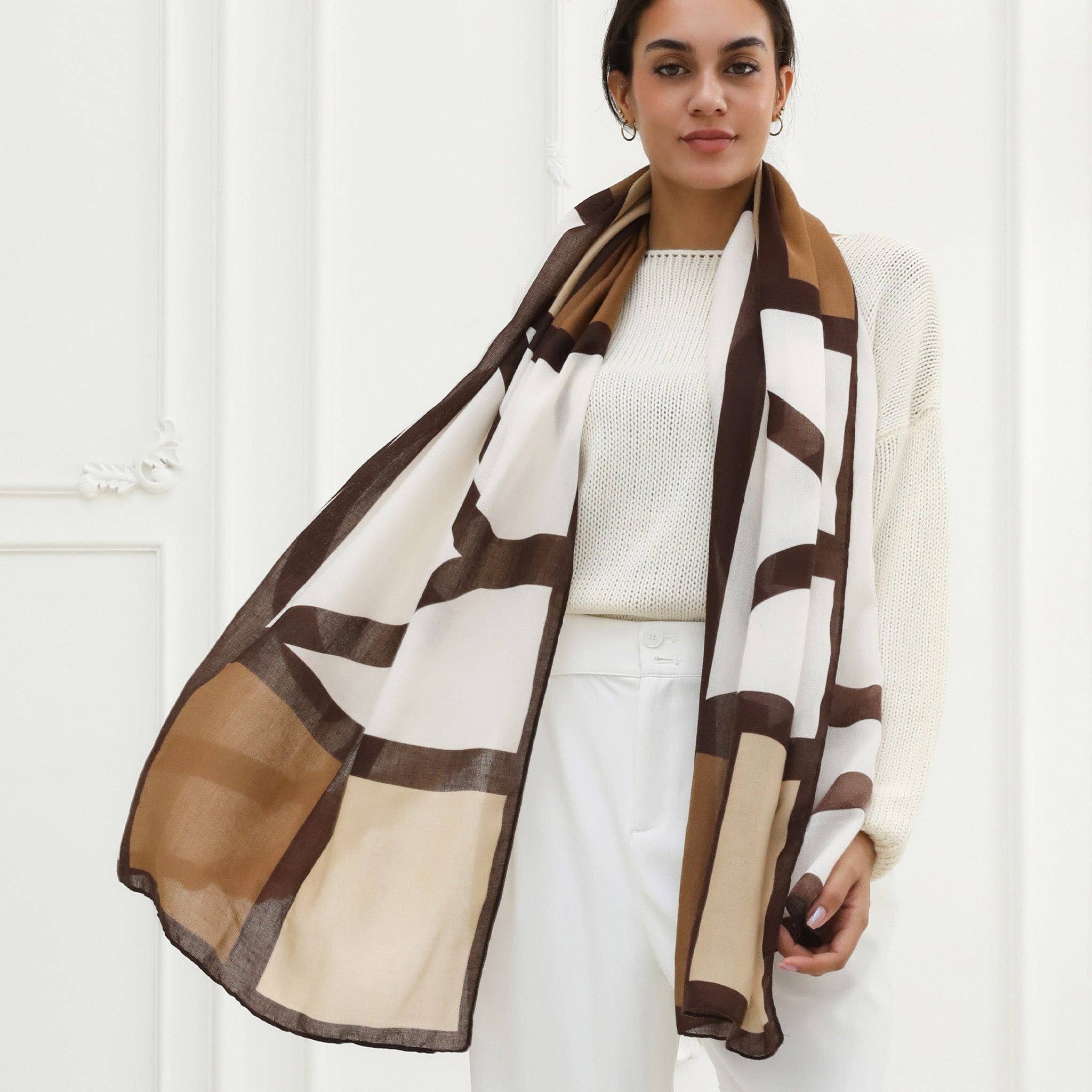 YOUZEY - Wholesale Scarf - Women's - The Kimberly - Brown6