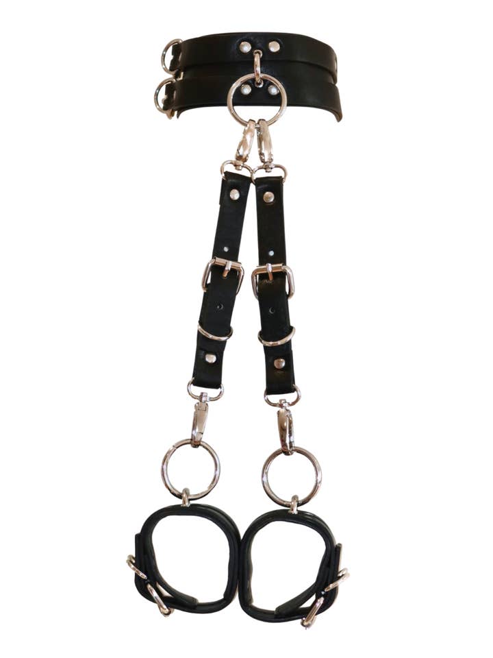 ZOE COLLAR AND CUFF SET - LIQUORICE BLACK for wholesale by Lolliwraps