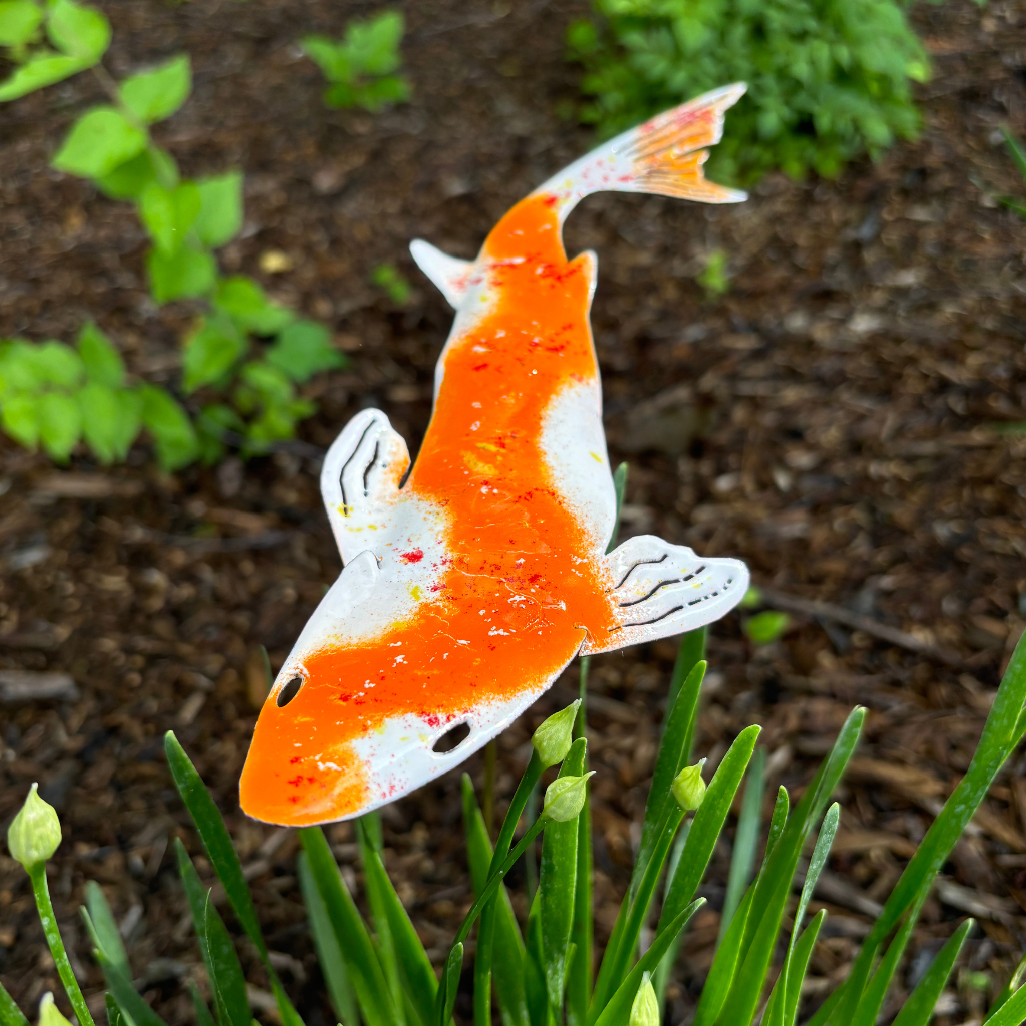 Clever Goods by Annabelle Noel Designs - Wholesale Garden/lawn stake - Enamel Koi- choose your color0