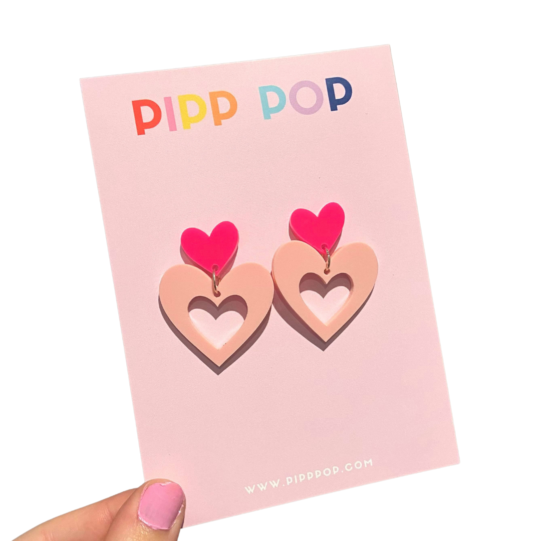Pipp Pop - Wholesale Dangle Earrings - Big Love Dangles - 14 Colours Available1