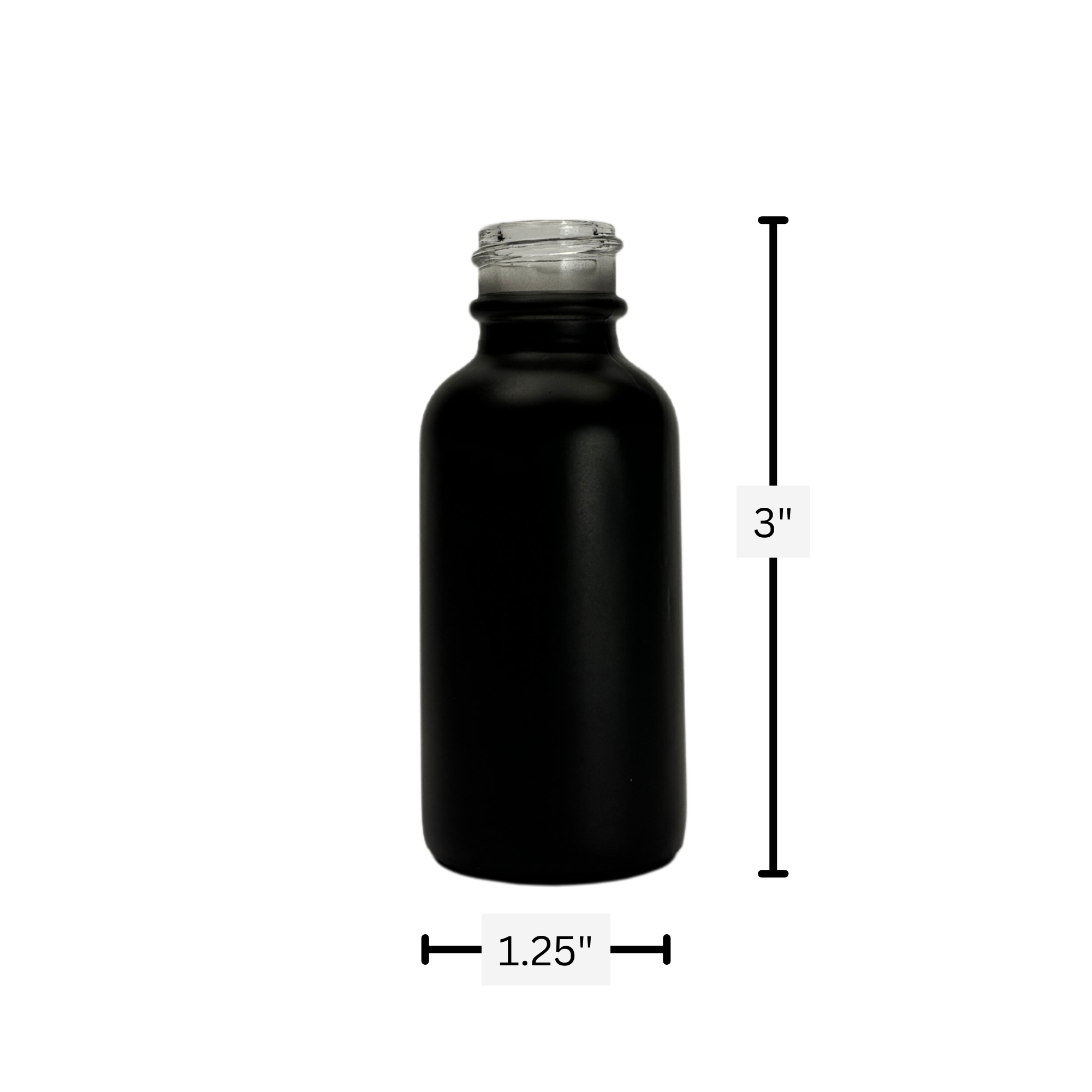 The Bottle Shoppe - Wholesale Essential Oil Holder - 1oz Black Matte Glass Bottle with Gold Fine Mist Sprayer4