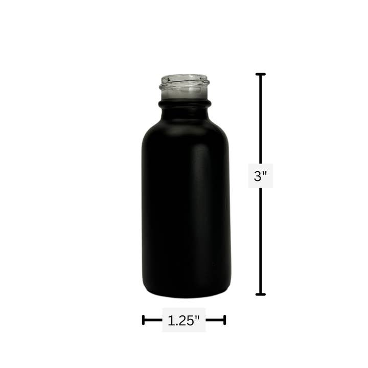 The Bottle Shoppe - Wholesale Essential Oil Holder - 1oz Black Matte Glass Bottle with Gold Fine Mist Sprayer4