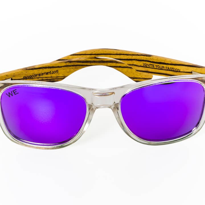 Óculos de sol Cross Color (roxo) por atacado de Wooden Element