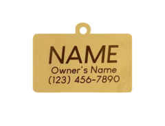 Two Tails Pet Company - Vente Médaille pour collier – chien - Médaille d'identification pour animal « Hello My Name Is »2