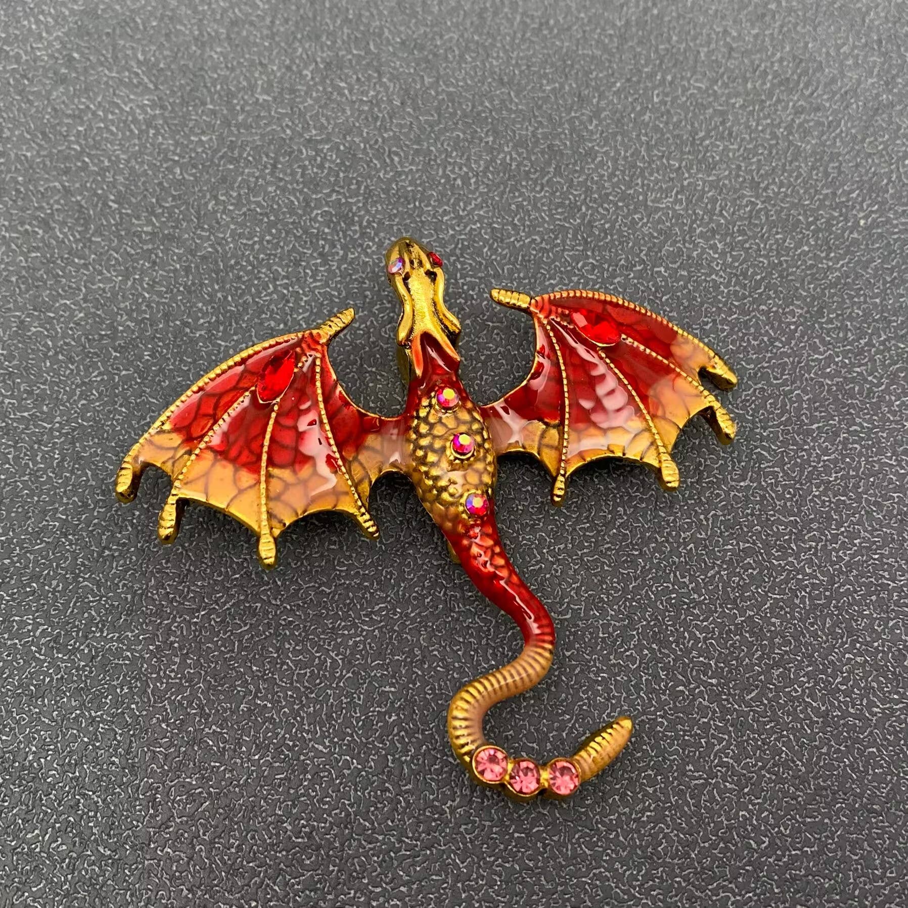 Mio Queena - Wholesale Brooch - Rhinestone Enamel Dragon Brooch4