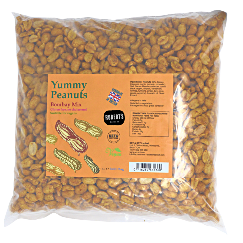 Robert’s Dorset – wholesale Nuts – Yummy Peanuts 1Kg Refill Bags 12