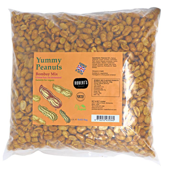 Robert’s Dorset – wholesale Nuts – Yummy Peanuts 1Kg Refill Bags 12