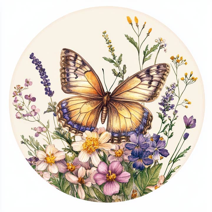 Vintage sommerfugl vinyl vandtæt haveklistermærke for engroshandel hos Elizarae Co.