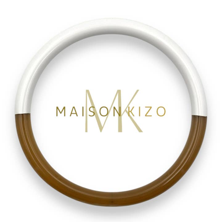 White buffalo horn lacquered bangle for wholesale by MAISON KIZO