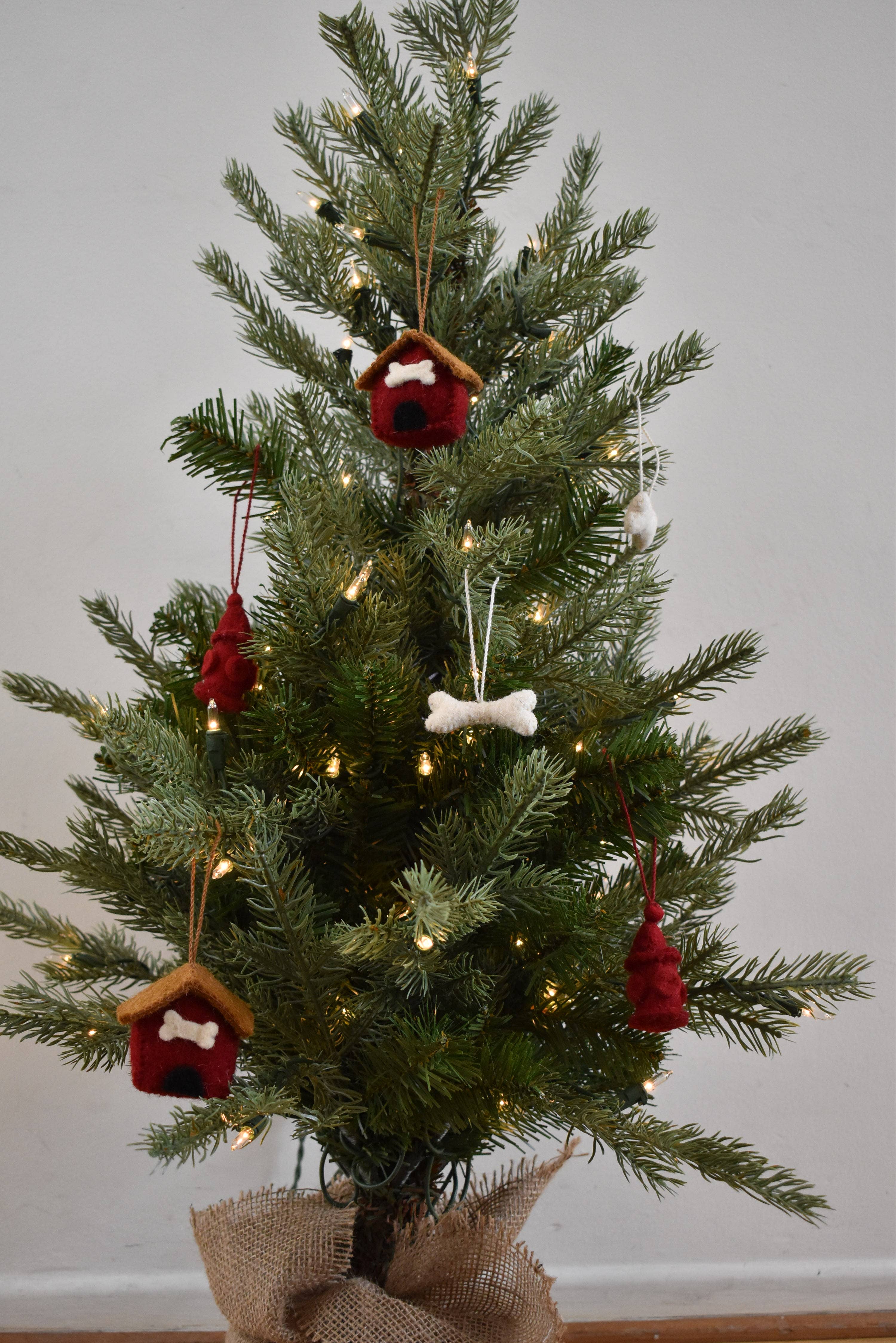 Arcadia Home - Wholesale Ornamentset - 9-delige hondenkerstversiering set voor kerstbomen op tafel