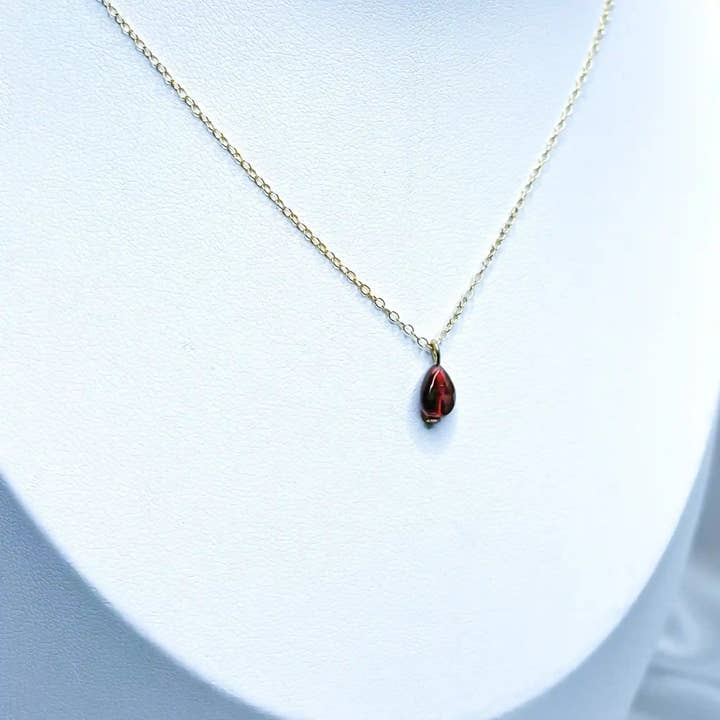 Garnet Drop Necklace for wholesale by Nayame Paris