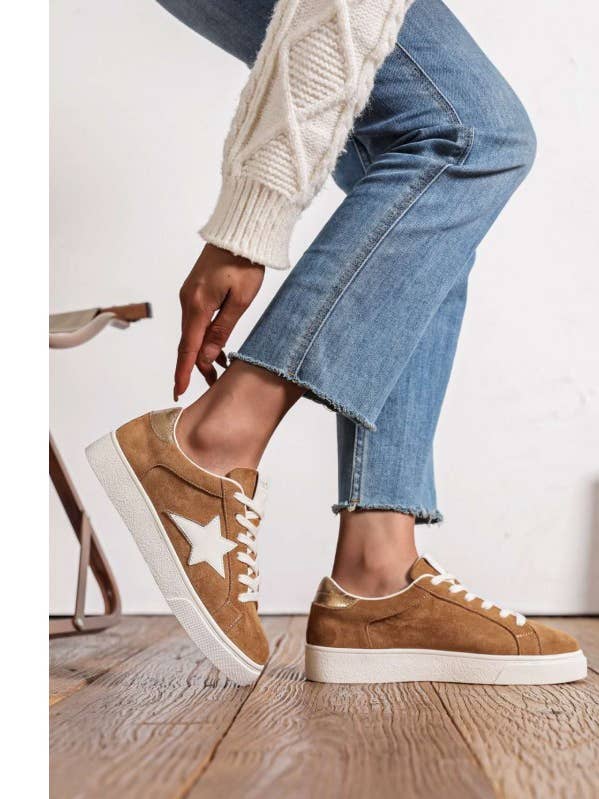 SUEDE CASUAL SNEAKERS WITH RUBBER SOLE for wholesale by SWEET MAGIC SHOES & BAGS