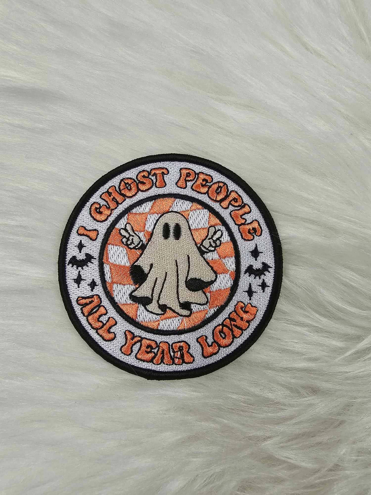 Scratch Decor - Wholesale Patch - 'I Ghost People All Year Long' Embroidery Iron On Patch1