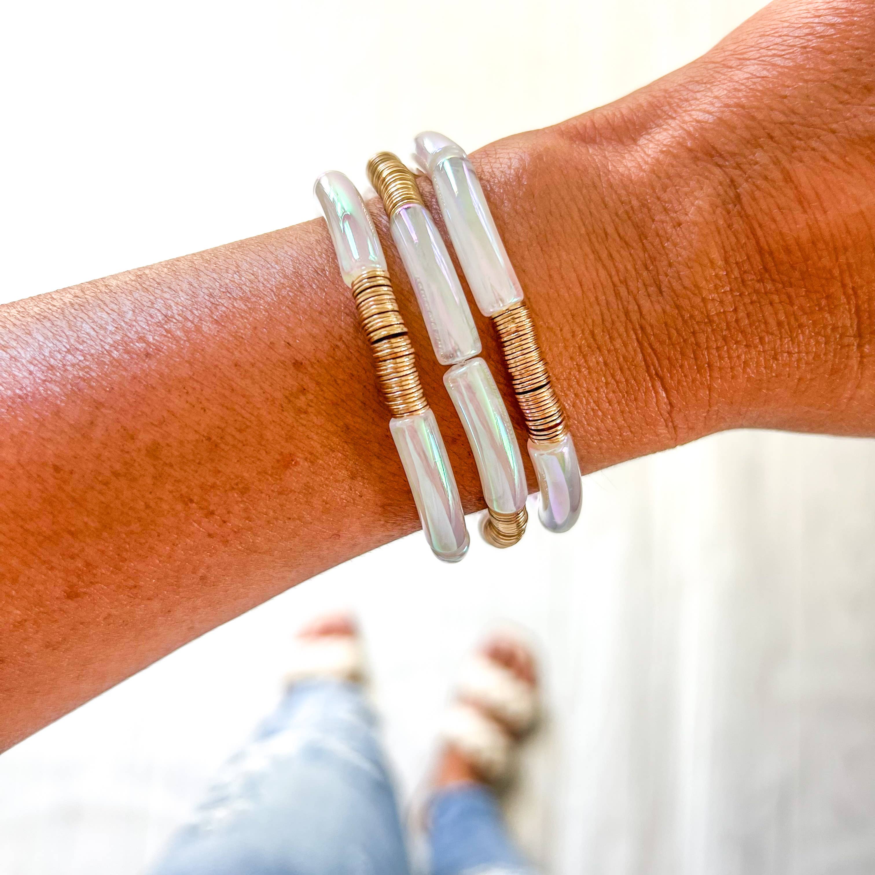 Savvy Bling - Wholesale Beaded Bracelet - Metallic Tube Bracelets41