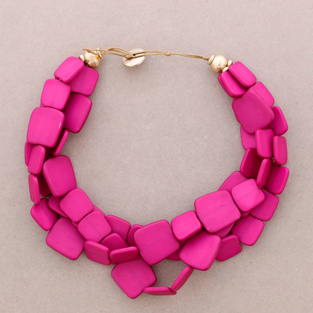 Sonata - Wholesale Beaded/Pearl Necklace - 3-ROUND NECKLACE WITH RESIN BEADS0